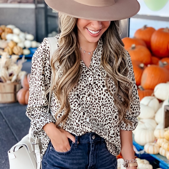 Chicwish Tops - ChicWish Leopard Print Button Down Shirt